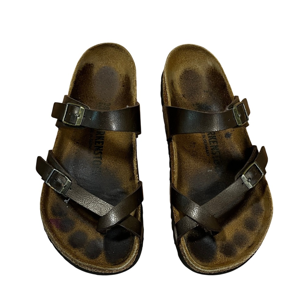Birkenstock Mayari Mocha Brown Birko-Flor Sandals EU 38 US 7.5 Granola Earthy